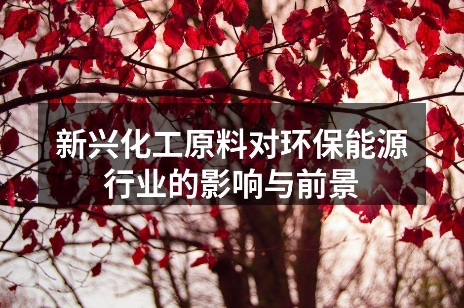新兴化工原料对环保能源行业的影响与前景